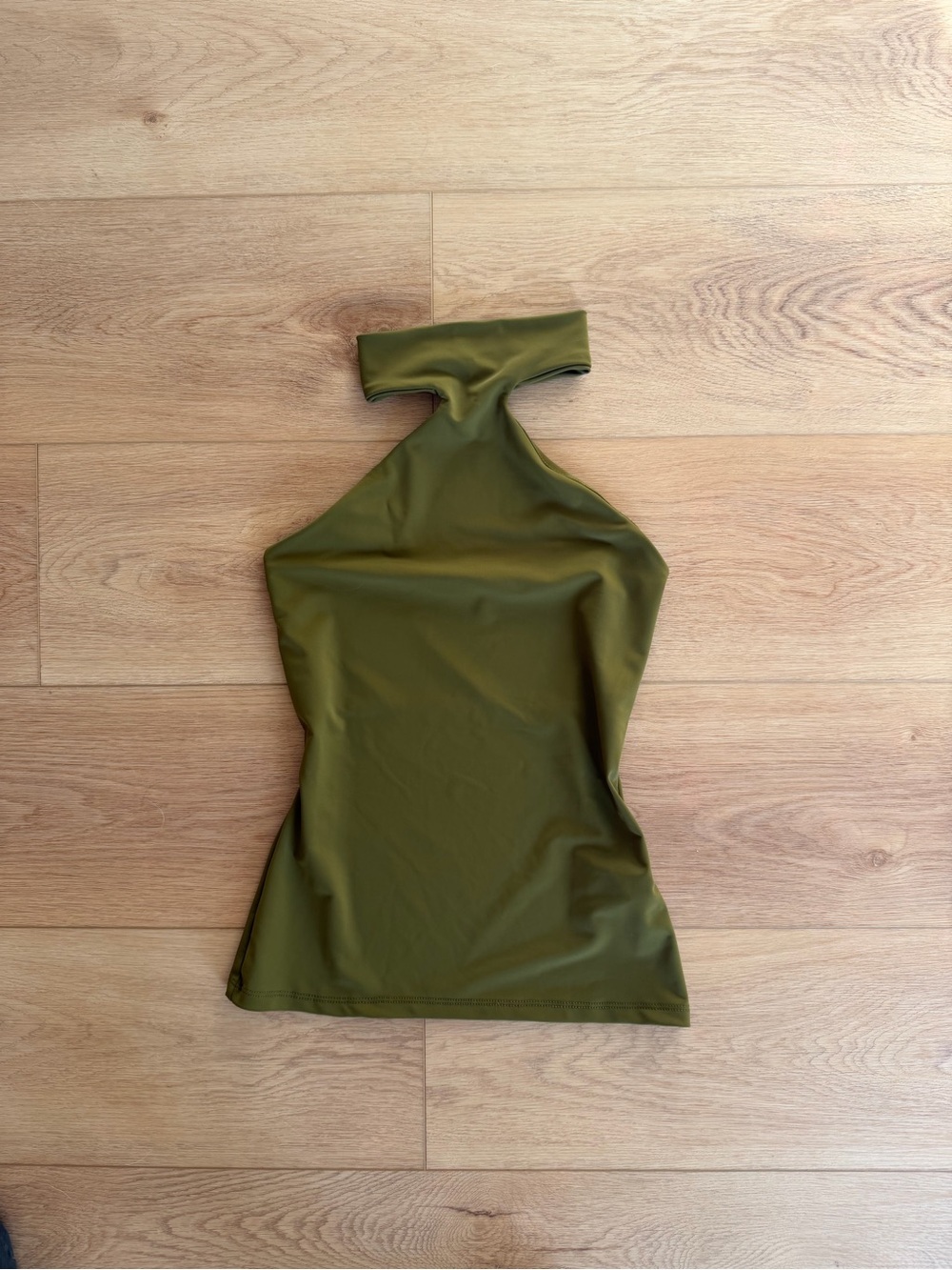 Zara Olive Green Halter Tank Top